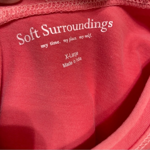 Soft Surroundings Pink Embroidered
Floral Tunic Top Size XL Made in India - Picture 6 of 9